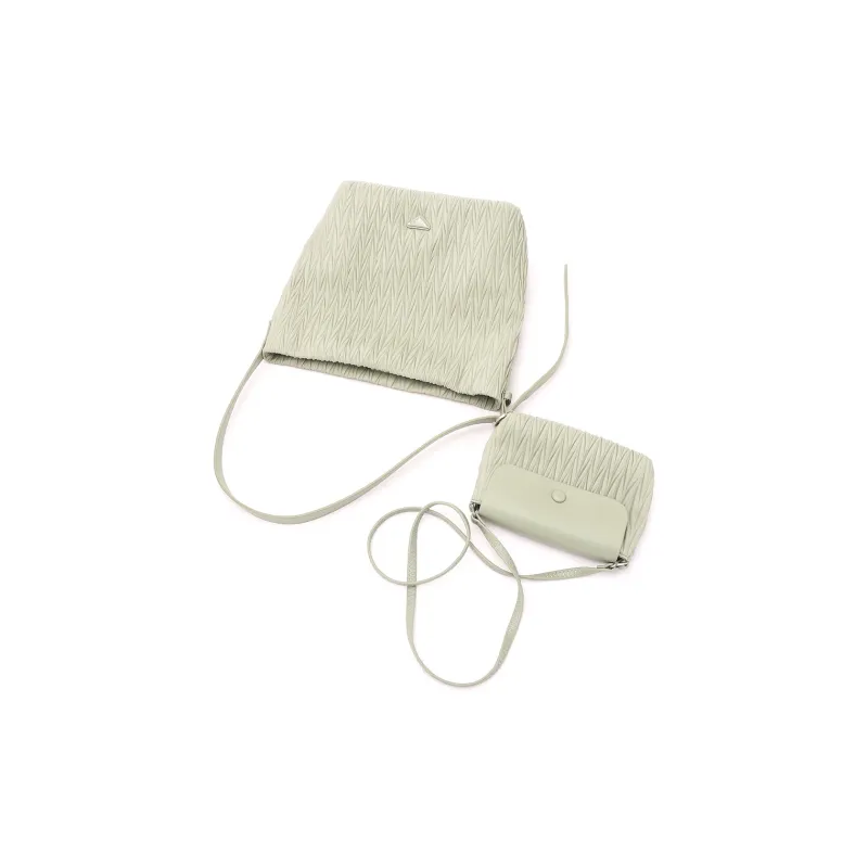 RED DRAGONFLY PU Handbag, Shoulder Bag Regular Women's Light Gray Green-3