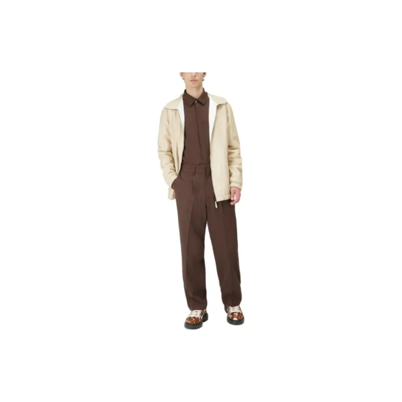 BALLY Leather Jackets Men Beige-1