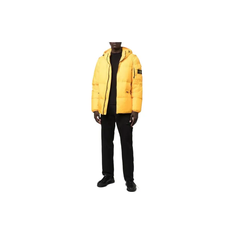 STONE ISLAND Down Jackets Men Yellow-1