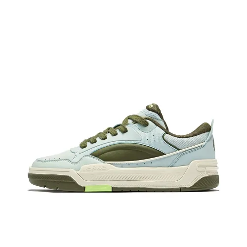 Erke Bashi 2.0 Anti Slip Wear Resistant Low Top Skateboard Shoes Men's Avocado Color Scheme