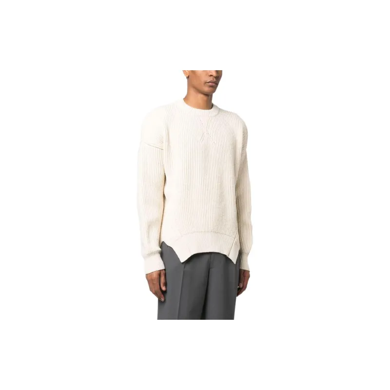 JIL SANDER Ribbed Knitted Asymmetric Jumper-3