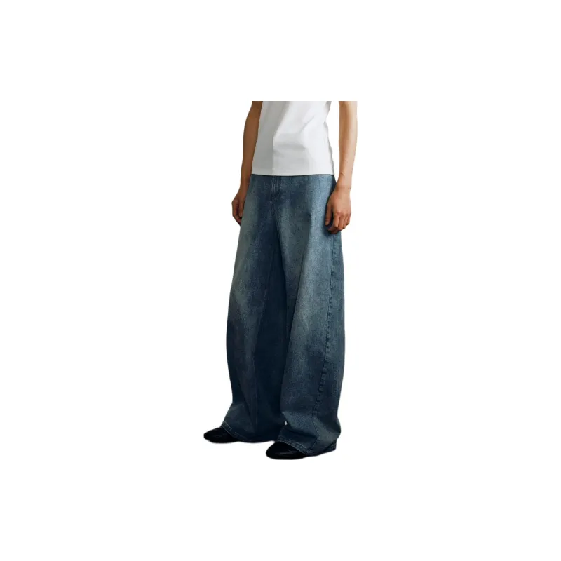 OPICLOTH Jeans Unisex Washed Blue-1