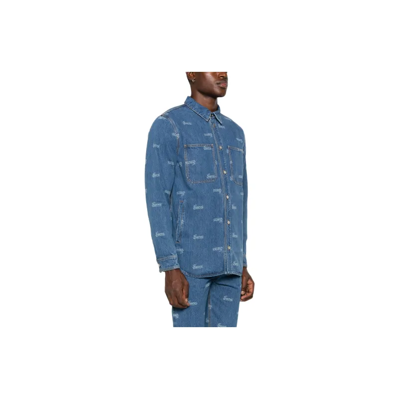 GUCCI Eco Lasered Denim Shirt-3