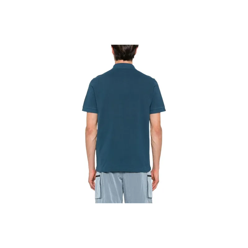 STONE ISLAND Logo Patch Short Sleeved Polo Shirt-3