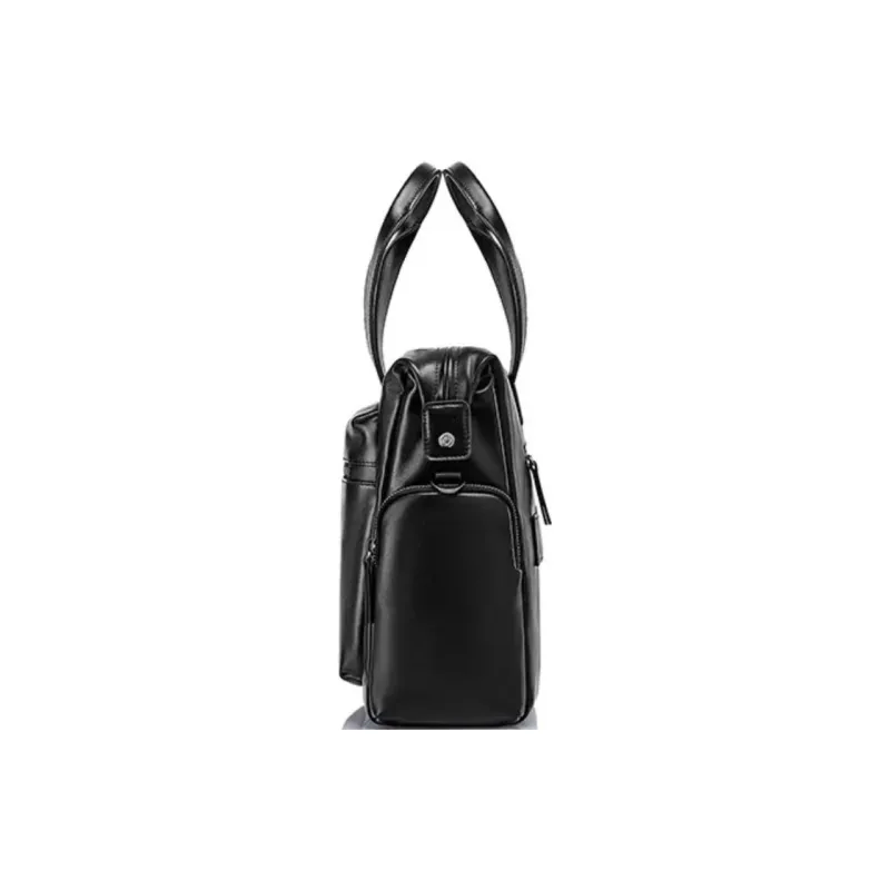 SAMSONITE Cow Leather Shoulder Bag, Crossbody Bag, Handbag Men's Black-2