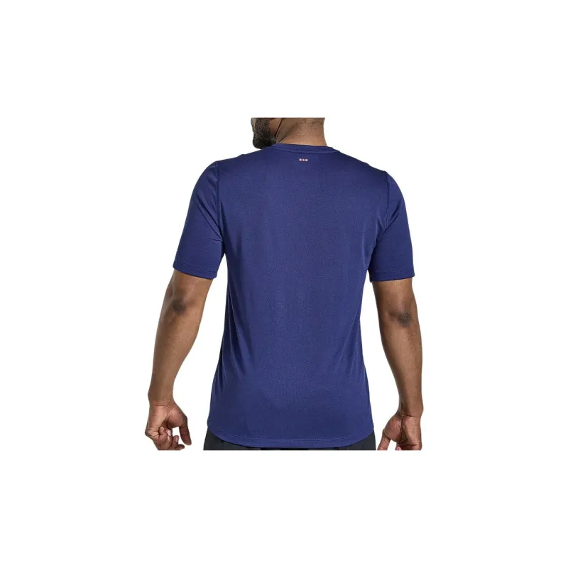 Saucony Stopwatch Graphic T Shirts Men Purple-2