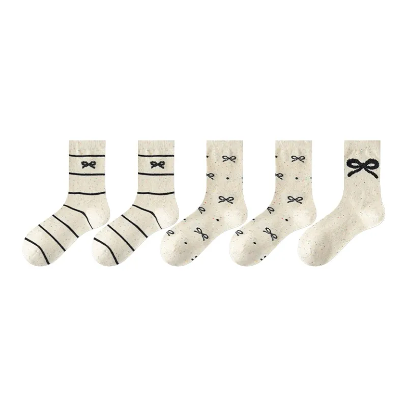 MIIOW Mid Calf Socks Women's 5 Pack-8