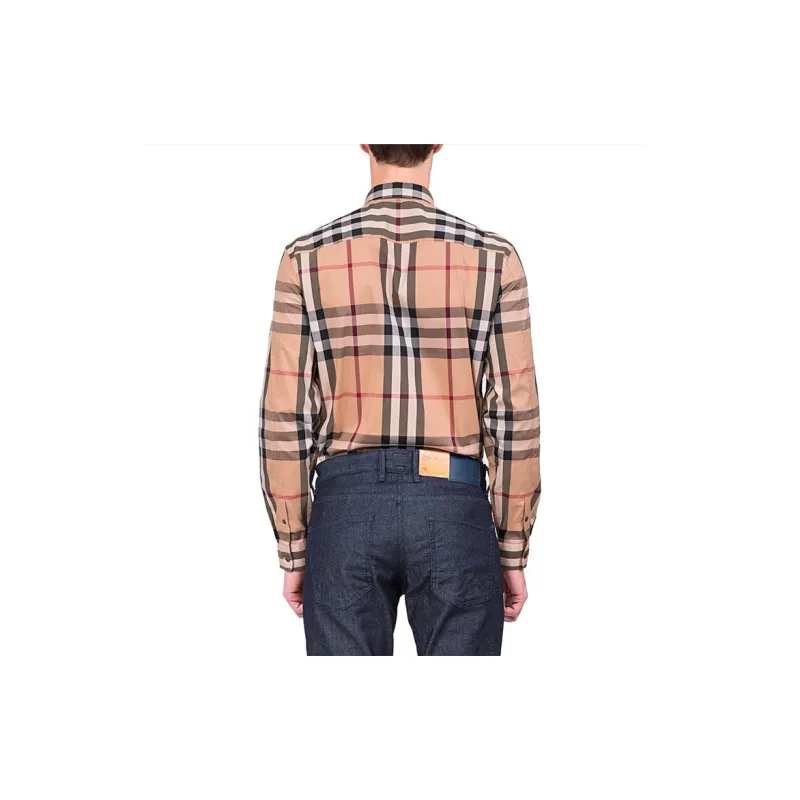 Burberry Shirts Men Camel-3