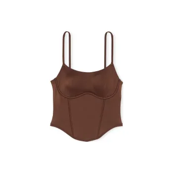Victoria's Secret PINK Bralettes & Bra Tops The Cinched Micro Corset Top/C Bra Women's Ganache
