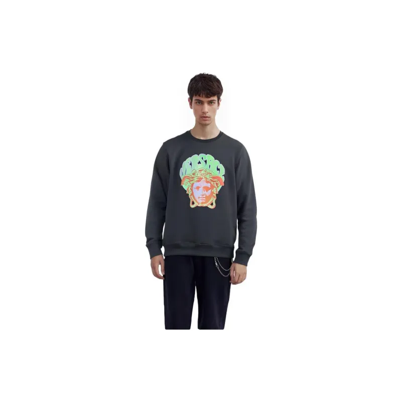 VERSACE Sweatshirts Men Black-4