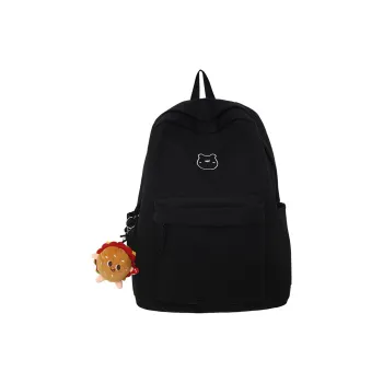 Meow In The Grass Nylon Backpack Regular Unisex Black/White