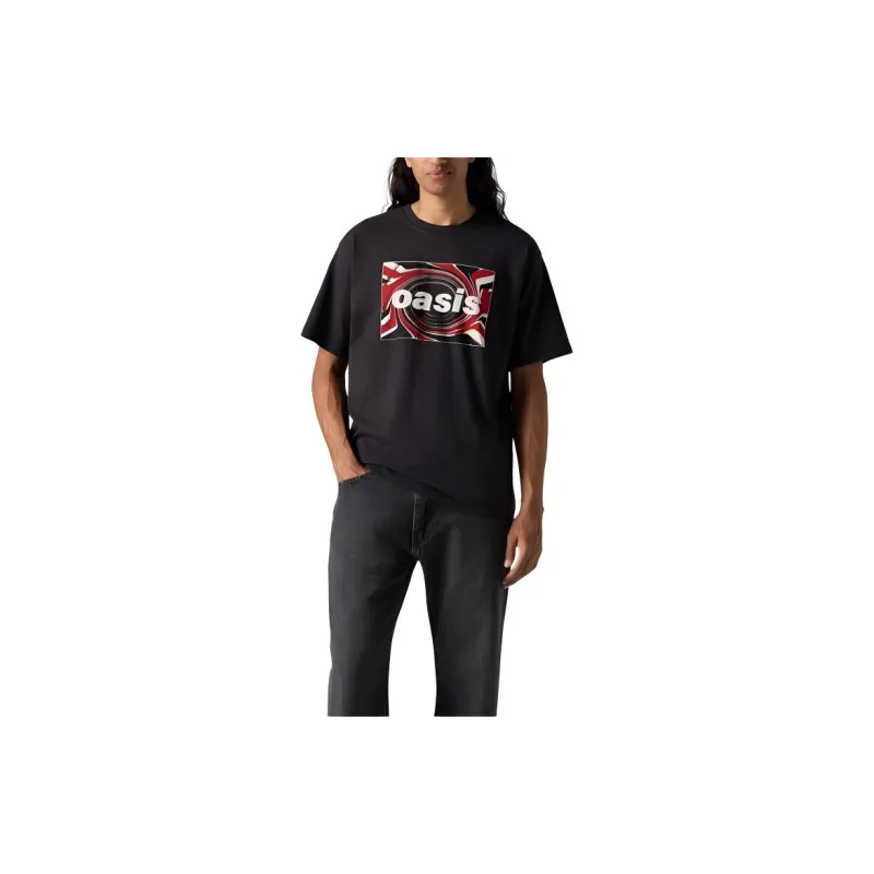 Levis Oasis Collaboration T Shirts Men Black-2