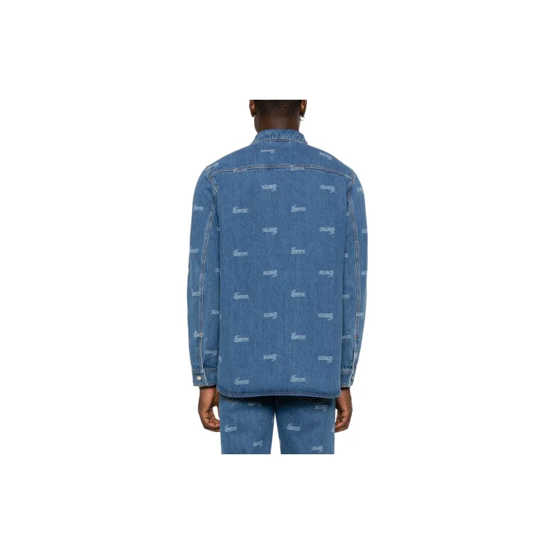 GUCCI Eco Lasered Denim Shirt-2