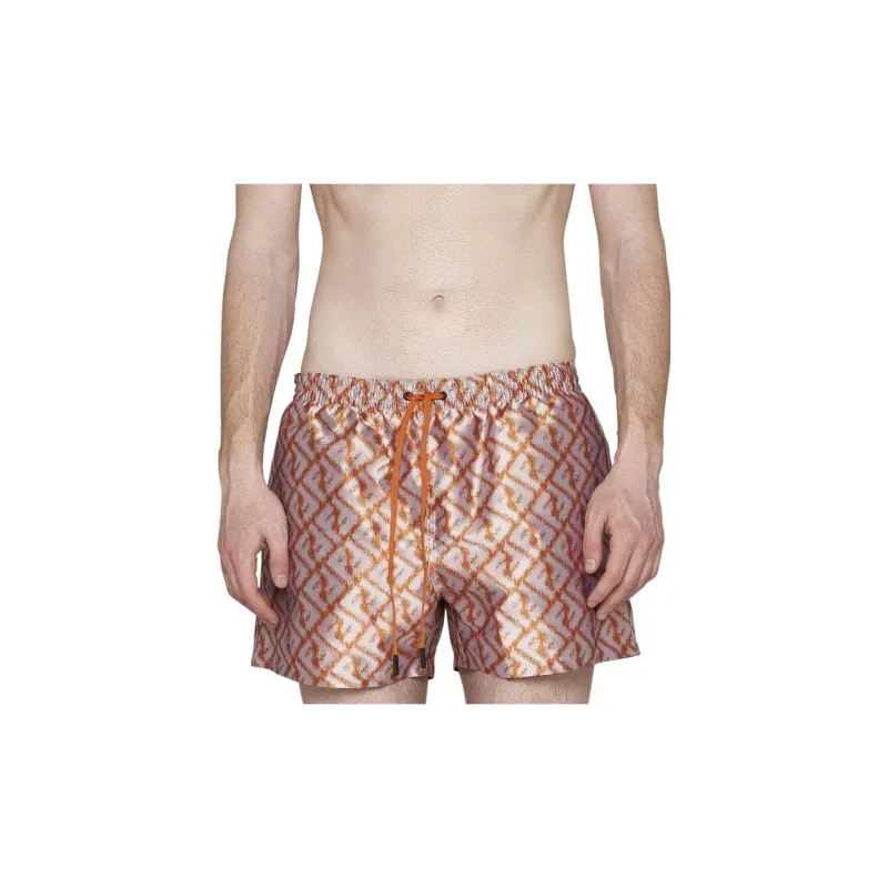 FENDI Blurry Monogram print Swim Shorts-1