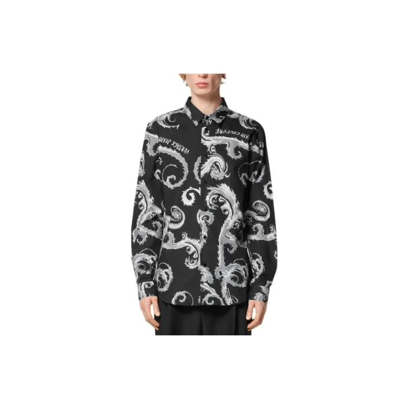 VERSACE JEANS COUTURE Chrome Couture Printed Poplin Shirt-2