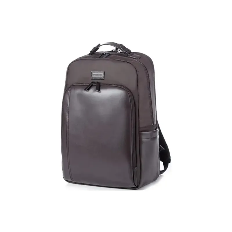 SAMSONITE Nylon Spell PU Backpack Men's Brown-2