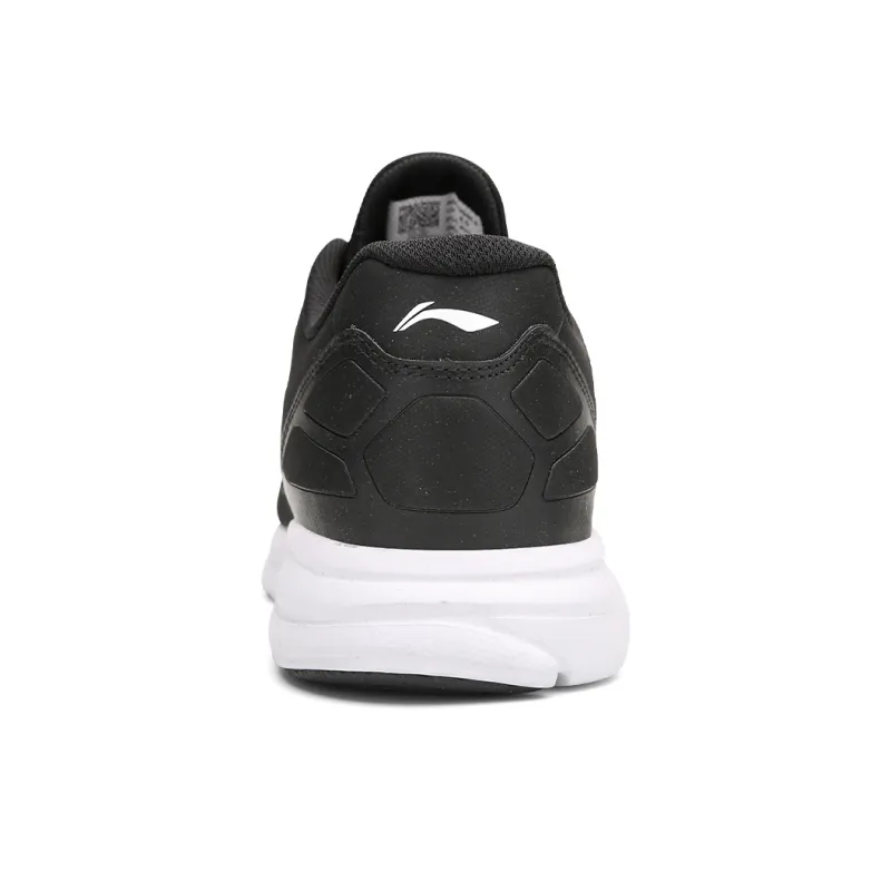 LiNing Cushioning Slip Resistant Moisture Wicking Low Top Running Shoes Men's Black White-2