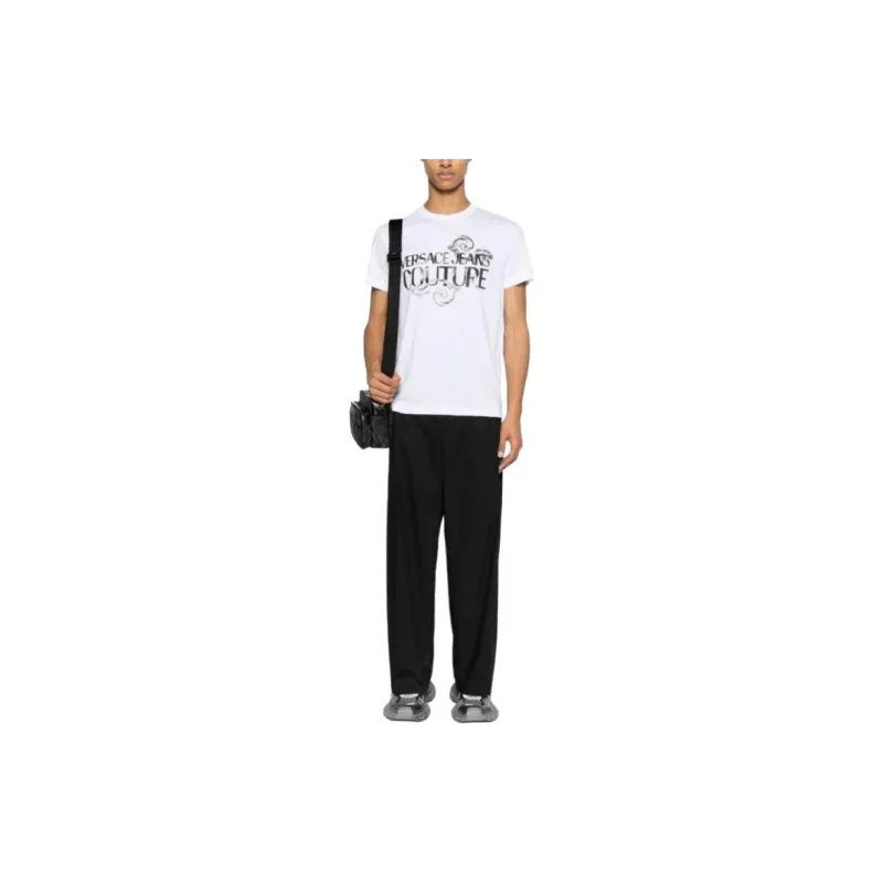 VERSACE JEANS COUTURE Logo Printed Crewneck T Shirt-1
