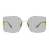 MIU MIU Logo Plaque Oversize Frameless Sunglasses
