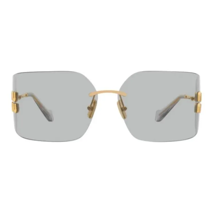 MIU MIU Logo Plaque Oversize Frameless Sunglasses-1