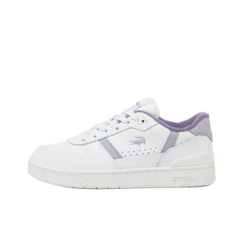 LACOSTE Abrasion Resistant Slip Resistant Low Top Skateboard Shoes Women's White Purple