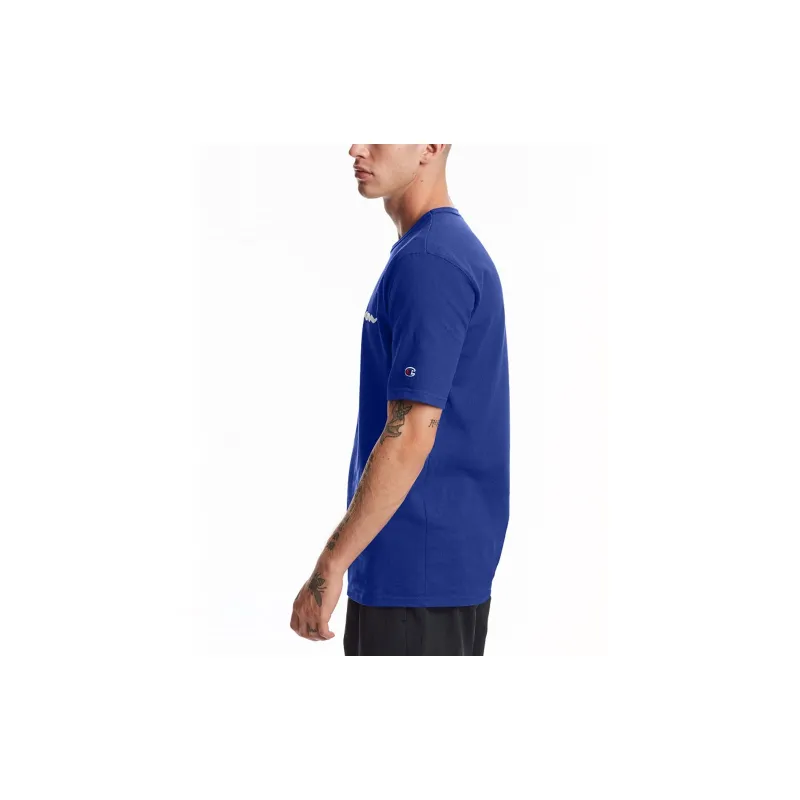 Champion Straight T Shirt US Version Unisex Royal Blue-3