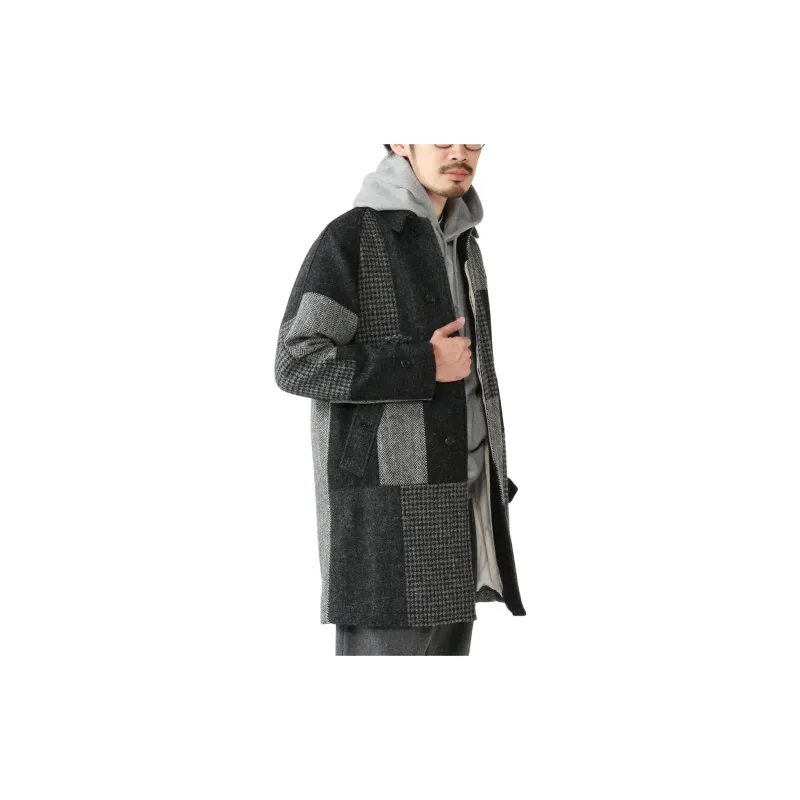 Beams Coats Men Gray Black-3