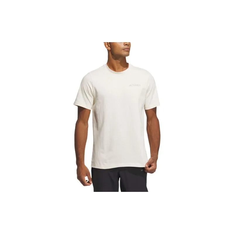 Adidas T Shirts Men Beige-1