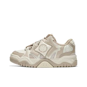 Kappa Anti Slip Wear Resistant Low Top Skateboard Shoes Unisex Malt Beige Brown