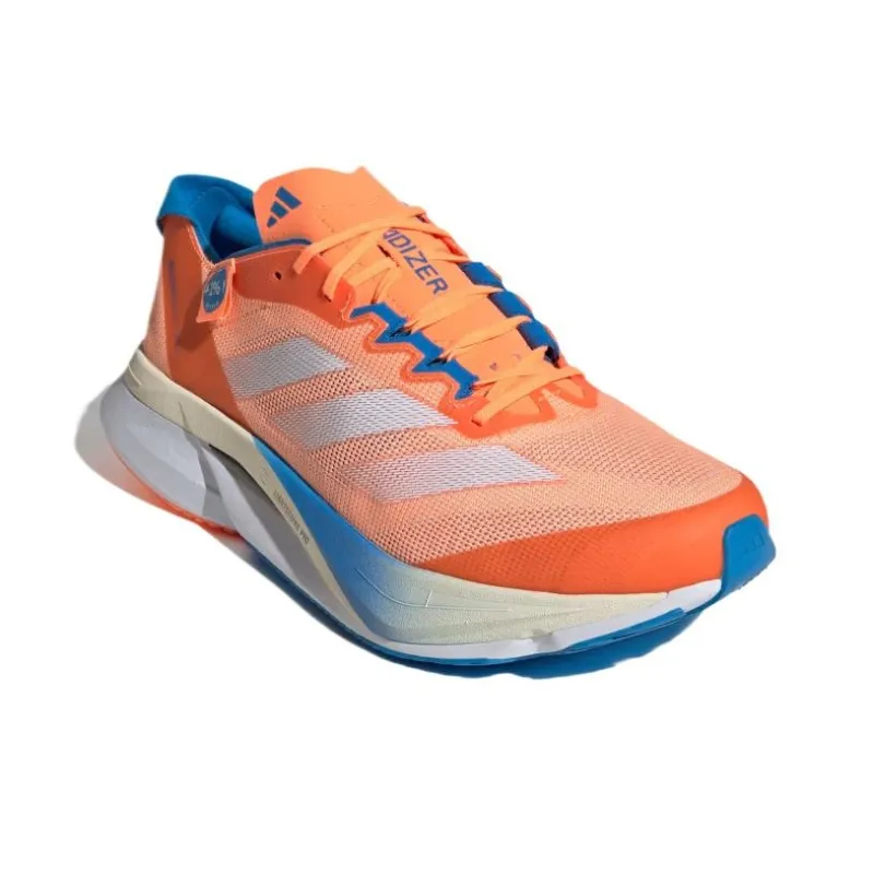 Adidas Adizero Boston 12 Wide Chris Nikic Screaming Orange Cloud White Bright Blue-3