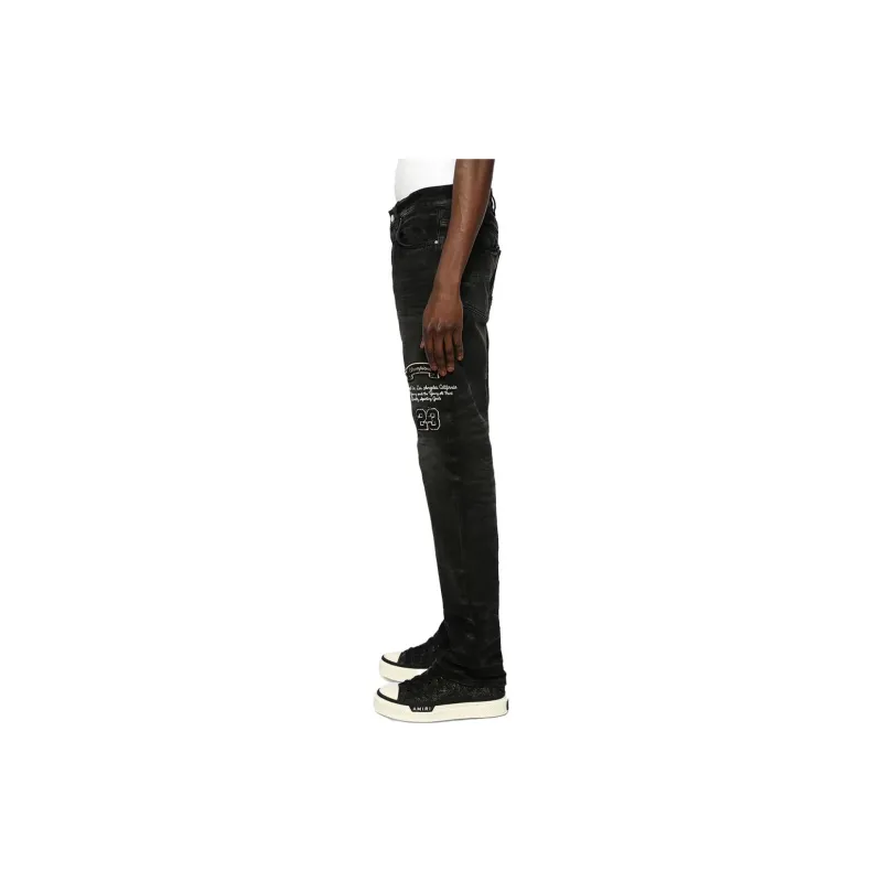 AMIRI Logo patch Distressed Jeans-4
