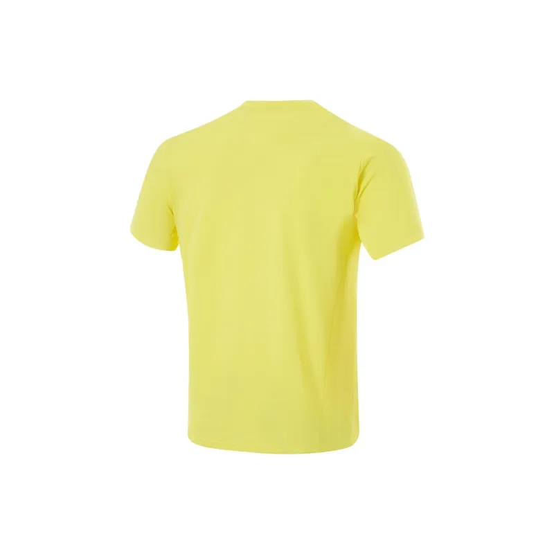 LiNing Running Collection T Shirt Men's Glossy Finish Yellow-1