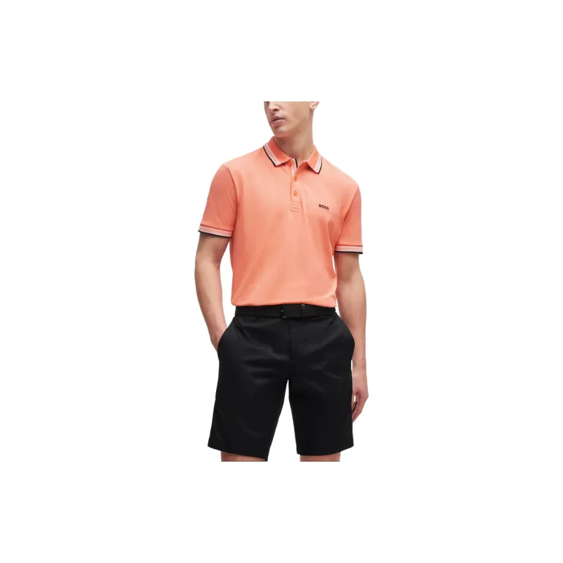 HUGO BOSS Logo embroidered Piqué Polo Shirt-3
