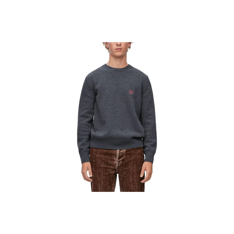 LOEWE Logo embroidered Wool Jumper-3