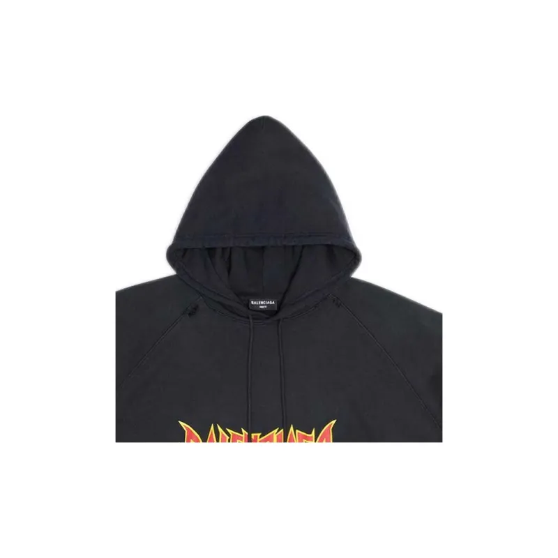 Balenciaga Metal Vintage Oversized Medium Fleece Hoodie-6