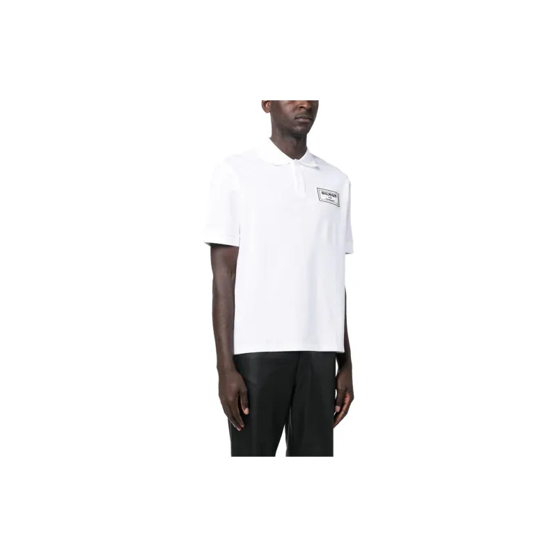 BALMAIN Polo Shirts Men White-3