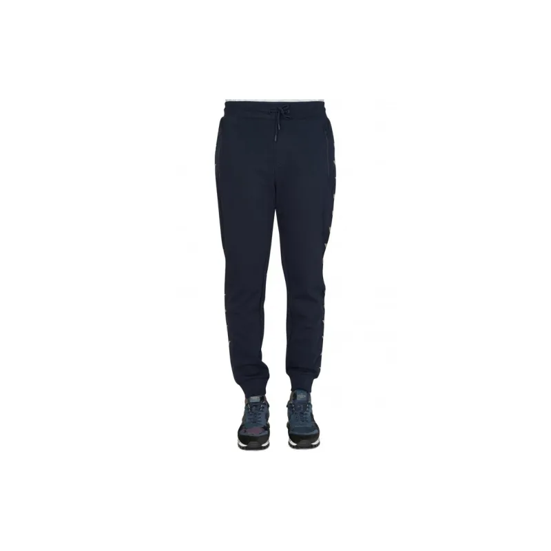 EMPORIO ARMANI Knitted Sweatpants Men Navy Blue-3