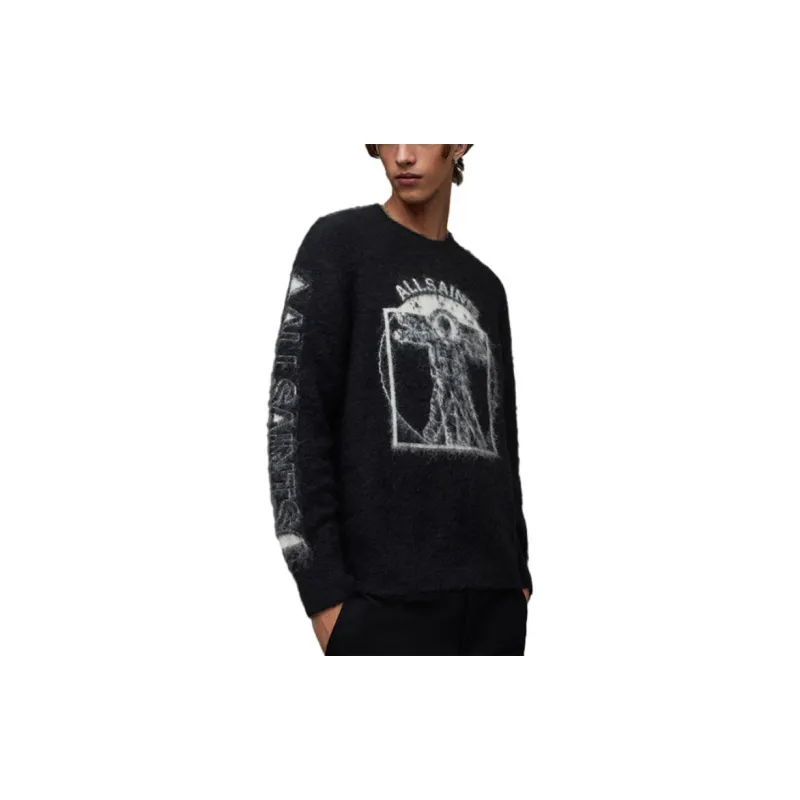 ALLSAINTS Intarsia-knit Logo Jumper-1