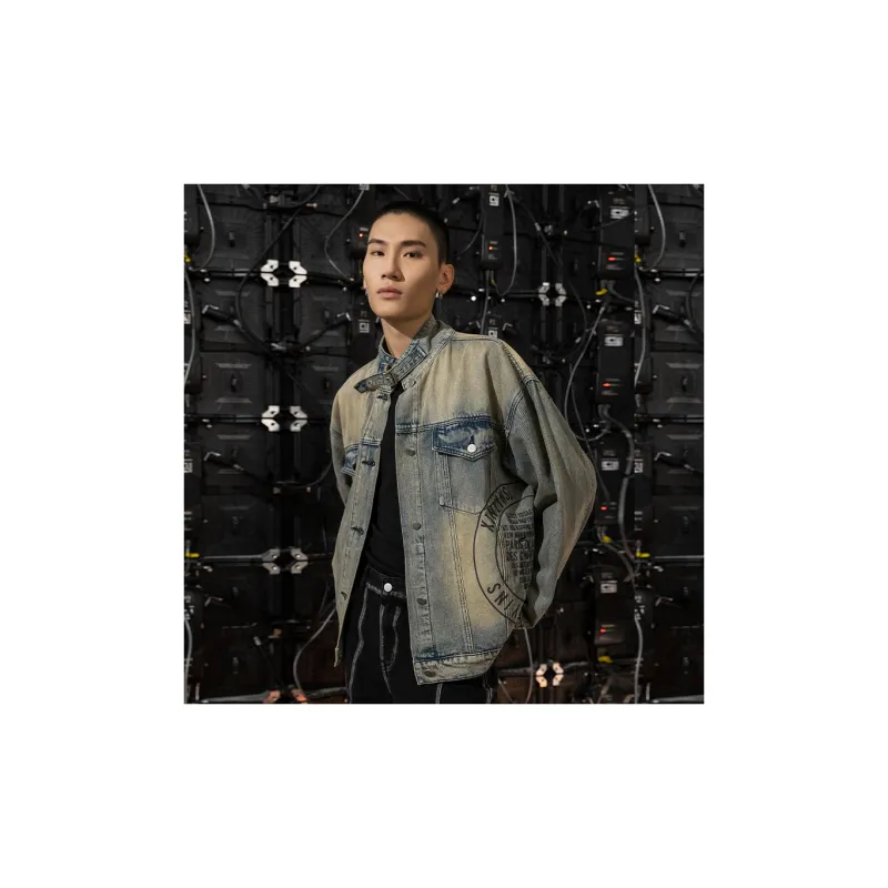 XINYINSU Denim Jacket Spring And Autumn Unisex Blue-2