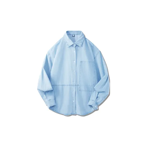 SHANTREE Shirts Unisex Light Blue