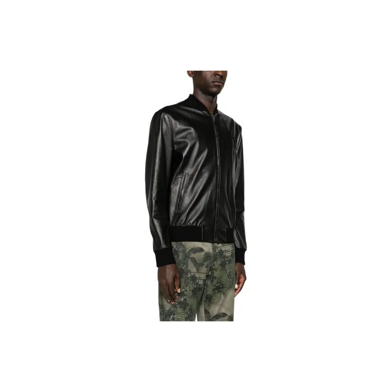 Roberto Cavalli Leather Bomber Jacket-3
