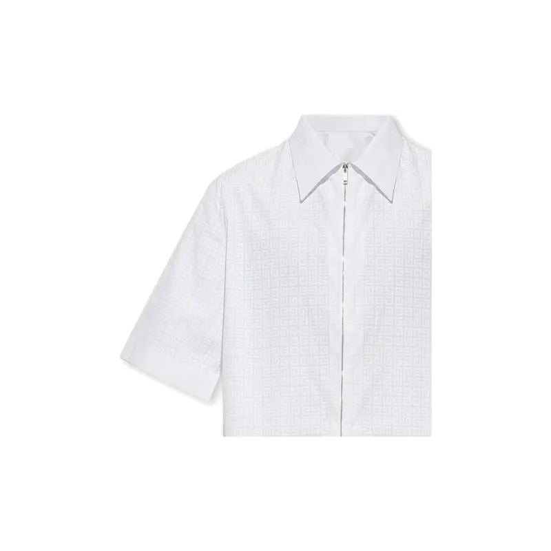 Givenchy Short Sleeve Boxy Fit Zipped Shirt-3