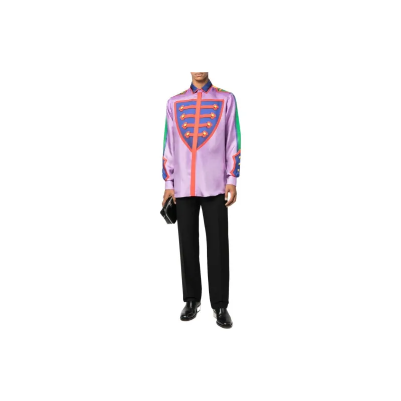 MOSCHINO Shirts Men Purple-1