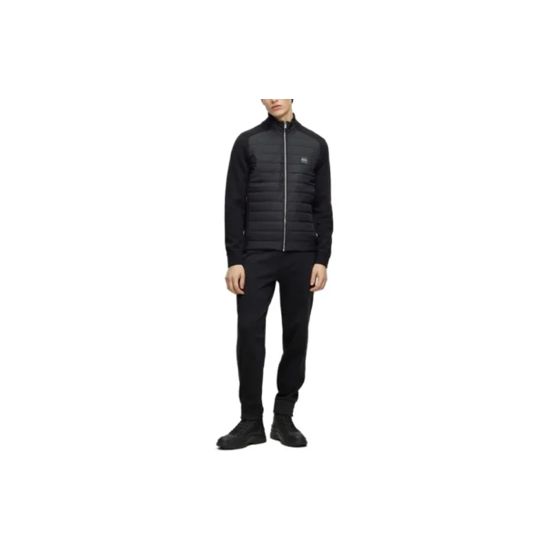 HUGO BOSS Logo print Panelled Cotton Track Pants-1