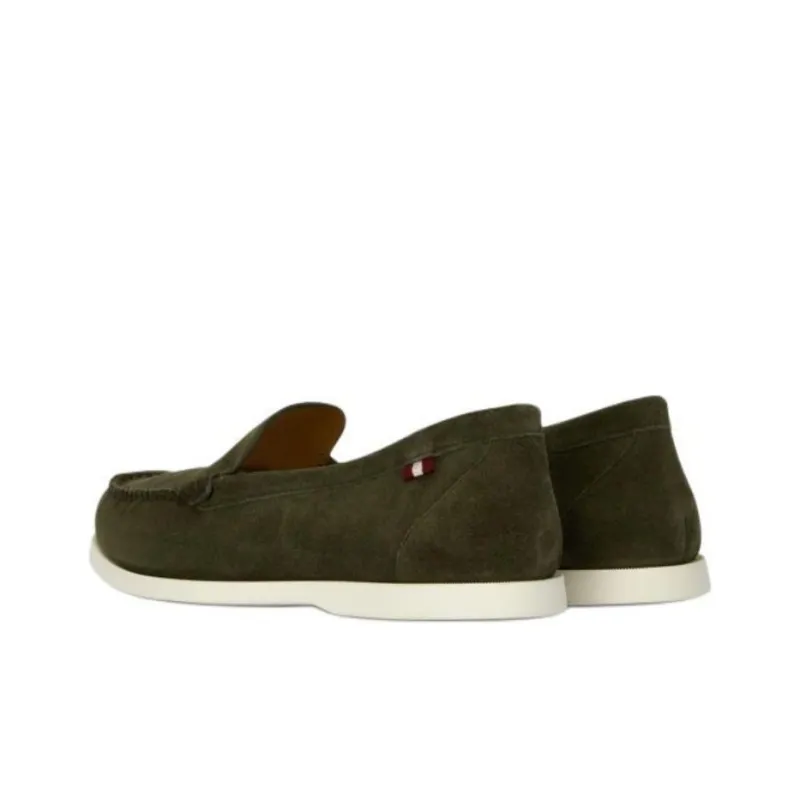 BALLY Loafers Men's Olive Green-3