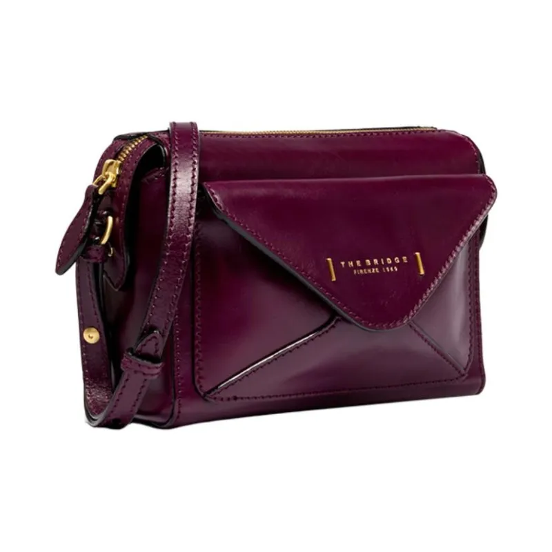 THE BRIDGE Leather Camera Bag Shoulder Bag Crossbody Bag Women's Grape Purple-1