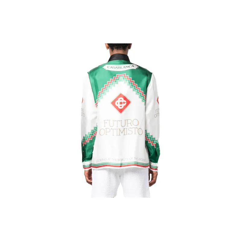 CASABLANCA Long Sleeve Silk Shirt-4