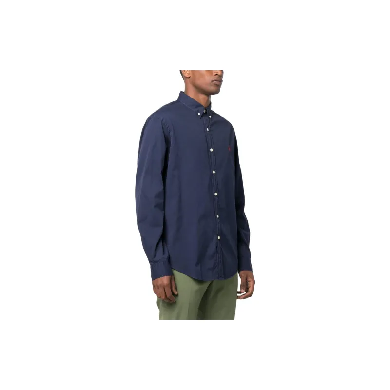 Polo Ralph Lauren Logo Embroidered Curved Hem Shirt-1