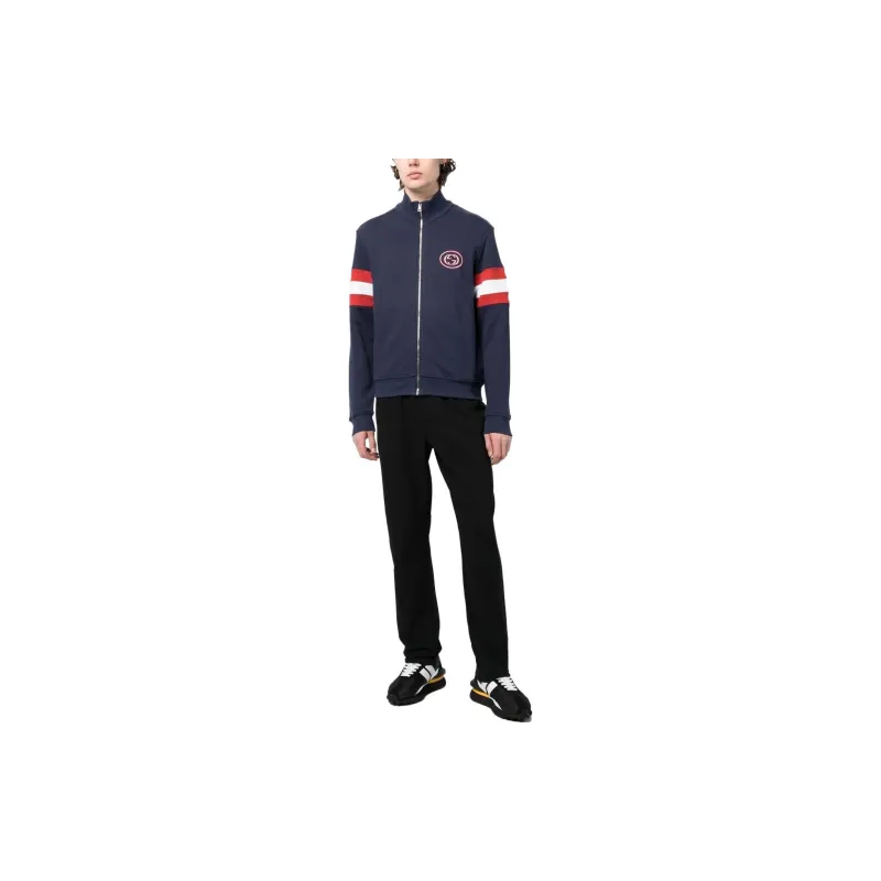 GUCCI Jackets Men Navy Blue-1