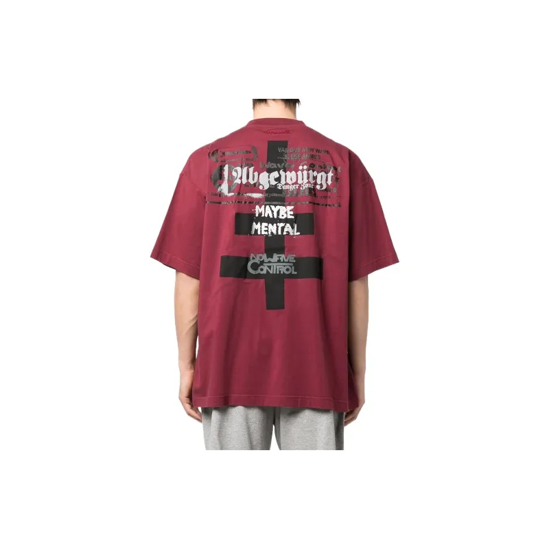 Vetements T-Shirts Unisex Red-3